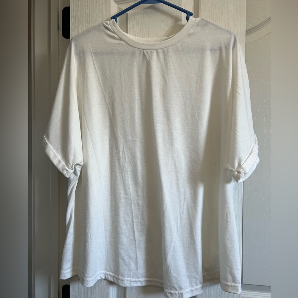 SHEIN maternity cuffed sleeve solid tee